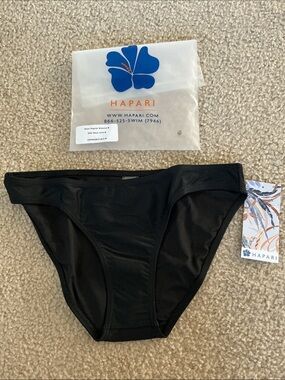 NWT Hapari Black Regular Bikini Bottom - Size M